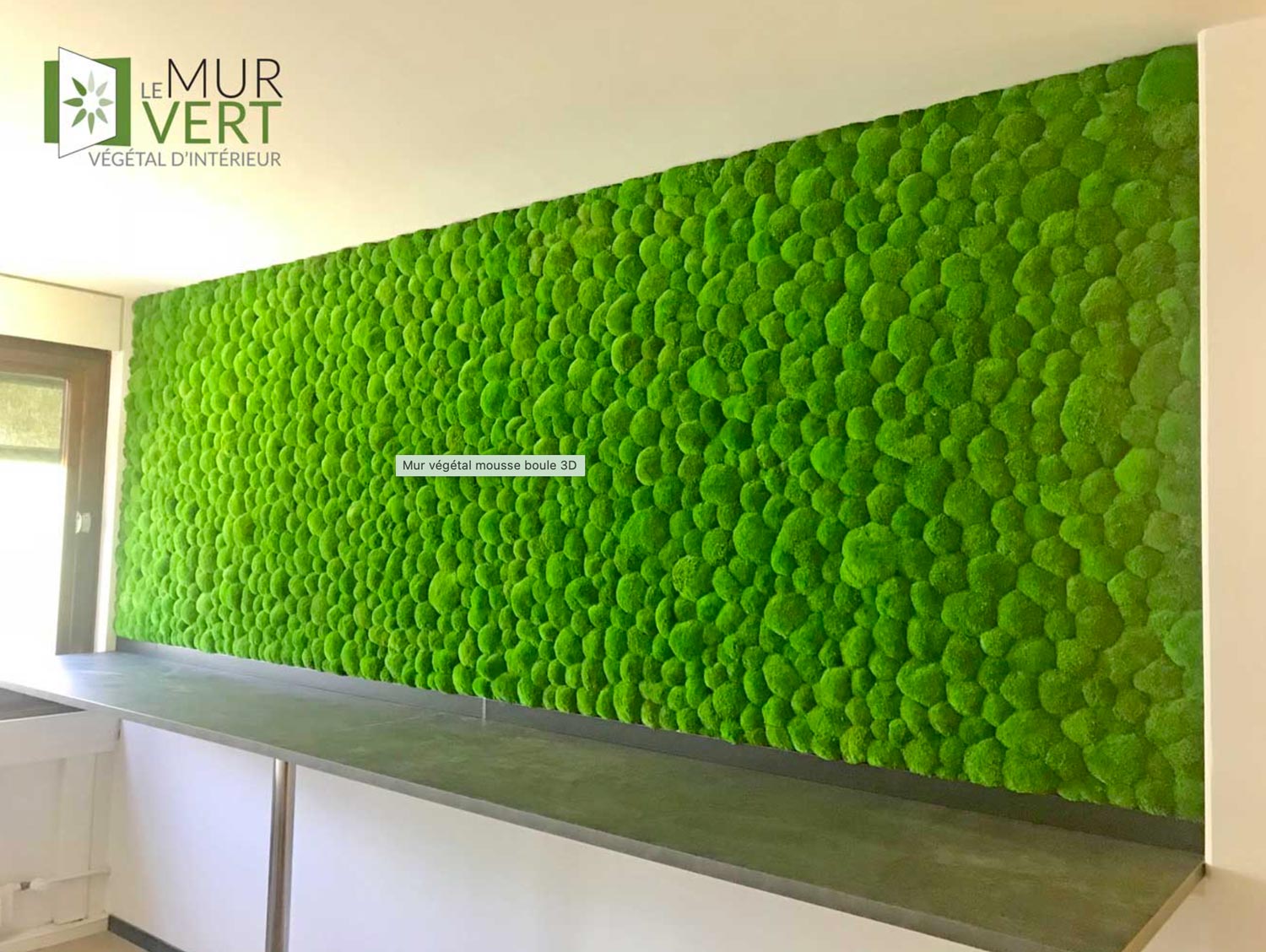 photo d'un mur en mousse boule